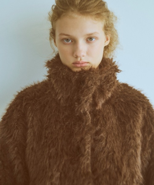 EN NEUME（エンノイム）の「Shaggy Faux Fur 2-Way Jacket（その他アウター・レディース・ブラウン/グレー/アイボリー・FREE）」の3枚目の写真