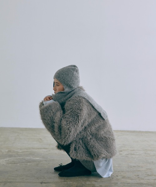 EN NEUME（エンノイム）の「Shaggy Faux Fur 2-Way Jacket（その他アウター・レディース・ブラウン/グレー/アイボリー・FREE）」の4枚目の写真