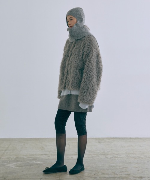 EN NEUME（エンノイム）の「Shaggy Faux Fur 2-Way Jacket（その他アウター・レディース・ブラウン/グレー/アイボリー・FREE）」の18枚目の写真