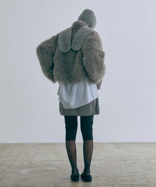 EN NEUME（エンノイム）の「Shaggy Faux Fur 2-Way Jacket（その他アウター・レディース・ブラウン/グレー/アイボリー・FREE）」の19枚目の写真