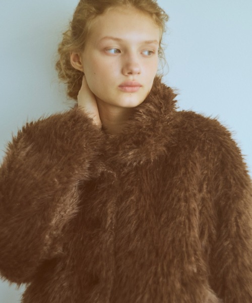 EN NEUME（エンノイム）の「Shaggy Faux Fur 2-Way Jacket（その他アウター・レディース・ブラウン/グレー/アイボリー・FREE）」の13枚目の写真