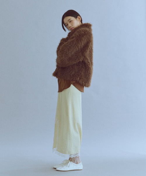 EN NEUME（エンノイム）の「Shaggy Faux Fur 2-Way Jacket（その他アウター・レディース・ブラウン/グレー/アイボリー・FREE）」の21枚目の写真