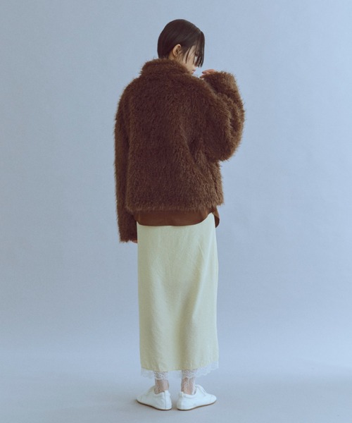 EN NEUME（エンノイム）の「Shaggy Faux Fur 2-Way Jacket（その他アウター・レディース・ブラウン/グレー/アイボリー・FREE）」の22枚目の写真