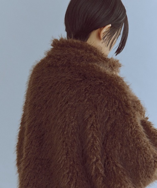 EN NEUME（エンノイム）の「Shaggy Faux Fur 2-Way Jacket（その他アウター・レディース・ブラウン/グレー/アイボリー・FREE）」の8枚目の写真