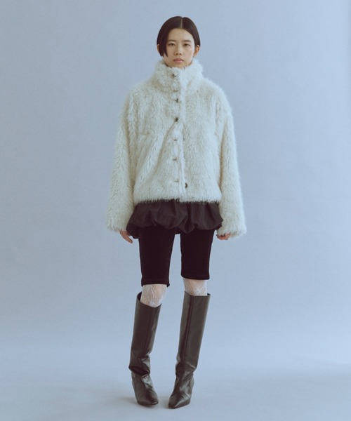 EN NEUME（エンノイム）の「Shaggy Faux Fur 2-Way Jacket（その他アウター・レディース・ブラウン/グレー/アイボリー・FREE）」の14枚目の写真