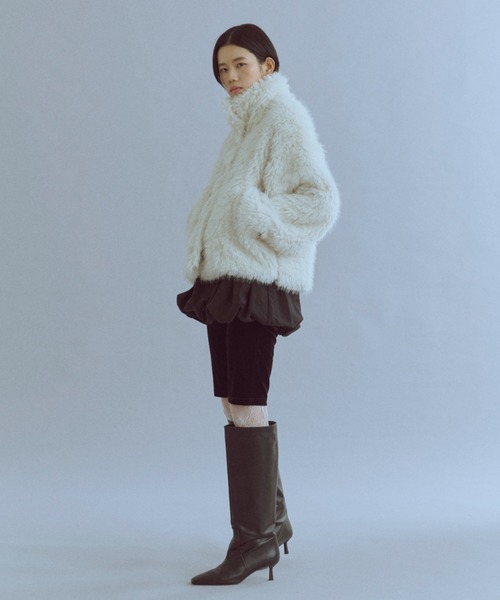 EN NEUME（エンノイム）の「Shaggy Faux Fur 2-Way Jacket（その他アウター・レディース・ブラウン/グレー/アイボリー・FREE）」の15枚目の写真