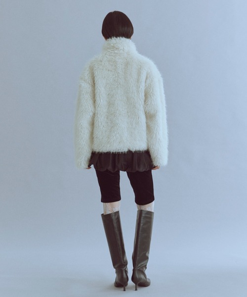 EN NEUME（エンノイム）の「Shaggy Faux Fur 2-Way Jacket（その他アウター・レディース・ブラウン/グレー/アイボリー・FREE）」の16枚目の写真
