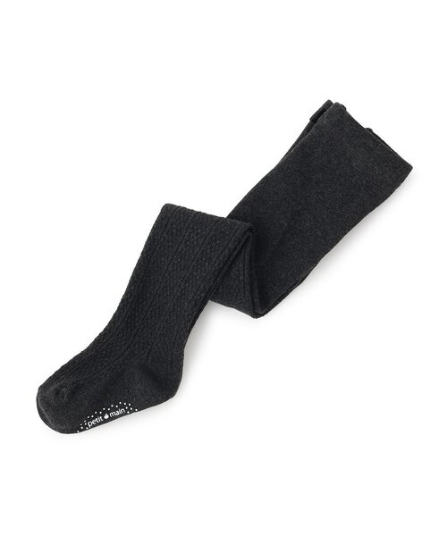 petit main（プティマイン）の「ジャガードタイツ（ベビーシューズ/ベビーソックス・キッズ・アイボリー/トップグレー/チャコール・110cm/100cm/80ｃｍ/70cm/90cm）」の3枚目の写真