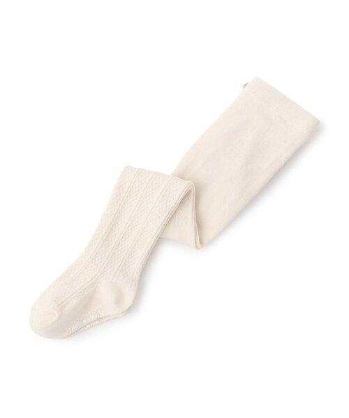 petit main（プティマイン）の「ジャガードタイツ（ベビーシューズ/ベビーソックス・キッズ・アイボリー/トップグレー/チャコール・110cm/100cm/80ｃｍ/70cm/90cm）」の2枚目の写真