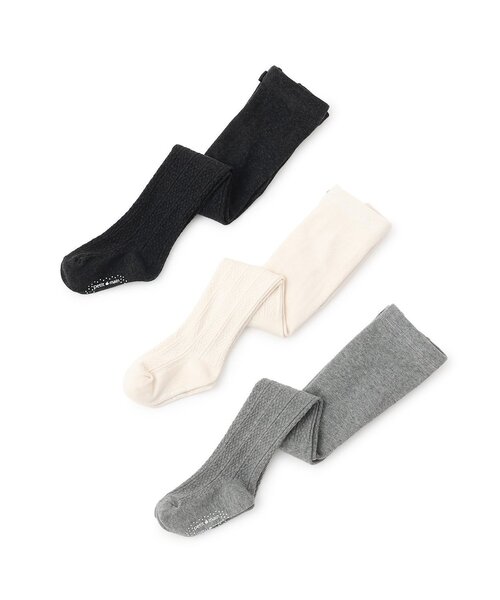 petit main（プティマイン）の「ジャガードタイツ（ベビーシューズ/ベビーソックス・キッズ・アイボリー/トップグレー/チャコール・110cm/100cm/80ｃｍ/70cm/90cm）」の10枚目の写真