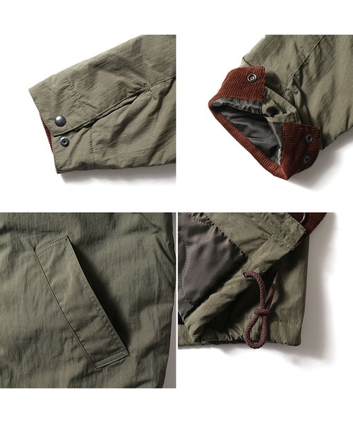 HOUSTON（ヒューストン）の「HOUSTON ショートハンティングジャケット（ミリタリージャケット・メンズ・ナチュラル/オリーブドラブ/ブラック・X-LARGE/XX-LARGE/MEDIUM/LARGE）」の7枚目の写真