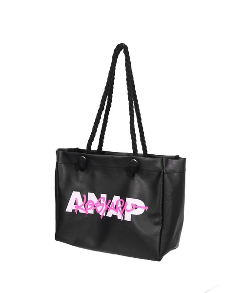 ANAP（アナップ）の「KOGYARU×ANAP ロープトートバッグ（トートバッグ・レディース・ブラック/ベージュ・F）」の12枚目の写真