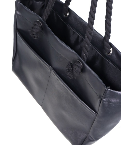 ANAP（アナップ）の「KOGYARU×ANAP ロープトートバッグ（トートバッグ・レディース・ブラック/ベージュ・F）」の19枚目の写真