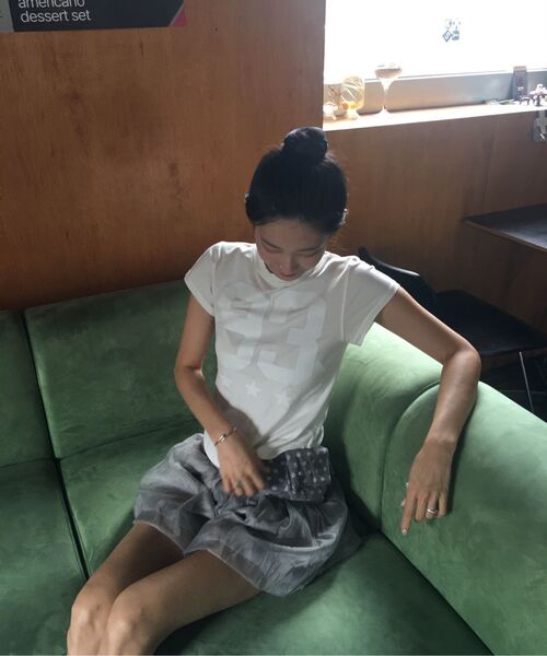 PARTIMENTO WOMEN(パルティメントウィメン)の「93 チャオ プリンテッド ショートスリーブTシャツ_ホワイト(Tシャツ/カットソー・レディース・ホワイト・SMALL/MEDIUM)」の12枚目の写真