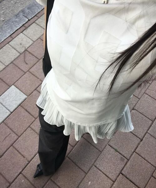 PARTIMENTO WOMEN(パルティメントウィメン)の「93 チャオ プリンテッド ショートスリーブTシャツ_ホワイト(Tシャツ/カットソー・レディース・ホワイト・SMALL/MEDIUM)」の16枚目の写真