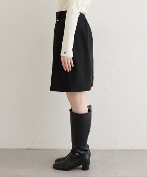 natural couture（ナチュラルクチュール）の「台形キュロットスカート（スカート・レディース・ブラック/チャコールグレー/グレー・FREE）」の7枚目の写真