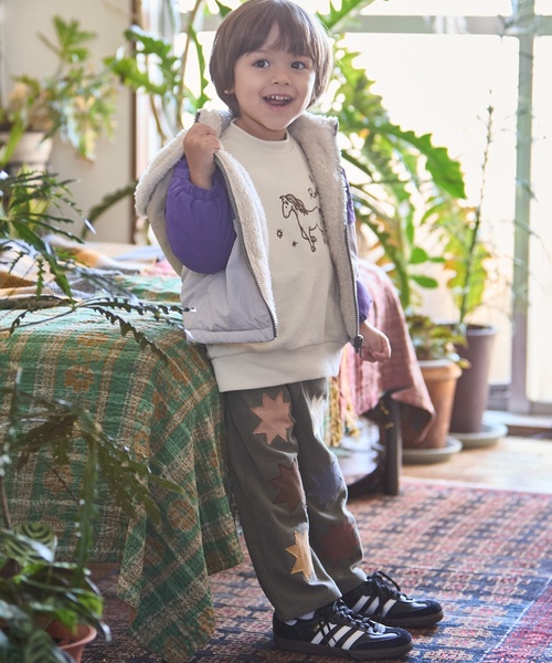 petit main(プティマイン)の「モチーフアップリケパンツ(その他パンツ・キッズ・ライトカーキ/アイボリー・100cm/120cm/90cm/110cm)」の3枚目の写真