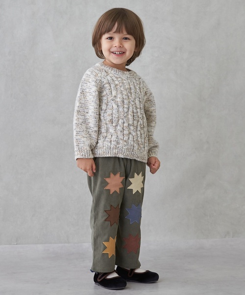 petit main(プティマイン)の「モチーフアップリケパンツ(その他パンツ・キッズ・ライトカーキ/アイボリー・100cm/120cm/90cm/110cm)」の4枚目の写真