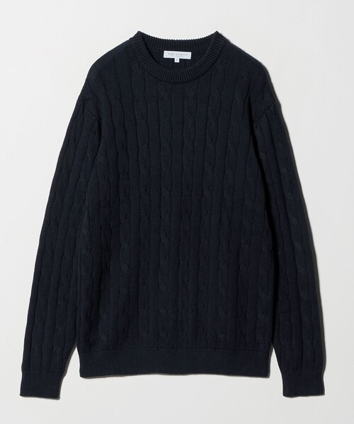 A DAY IN THE LIFE UNITED ARROWS(アデイインザライフユナイテッドアローズ)の「ケーブルニット-ウォッシャブル-<A DAY IN THE LIFE>(ニット/セーター・メンズ・ネイビー/ナチュラル/ワイン・L/M/S)」の3枚目の写真