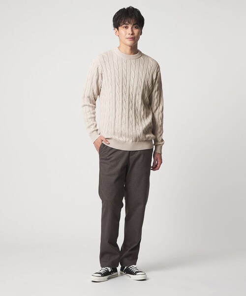 A DAY IN THE LIFE UNITED ARROWS(アデイインザライフユナイテッドアローズ)の「ケーブルニット-ウォッシャブル-<A DAY IN THE LIFE>(ニット/セーター・メンズ・ネイビー/ナチュラル/ワイン・L/M/S)」の6枚目の写真