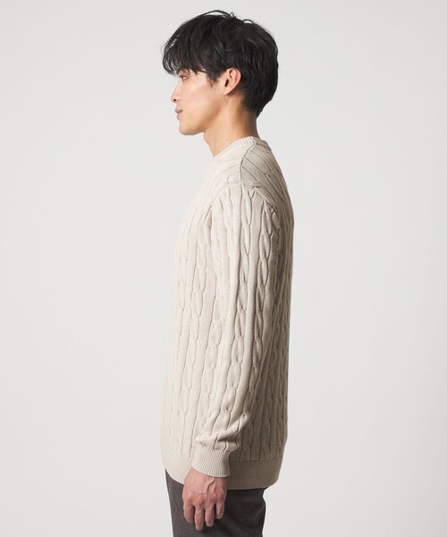 A DAY IN THE LIFE UNITED ARROWS(アデイインザライフユナイテッドアローズ)の「ケーブルニット-ウォッシャブル-<A DAY IN THE LIFE>(ニット/セーター・メンズ・ネイビー/ナチュラル/ワイン・L/M/S)」の8枚目の写真