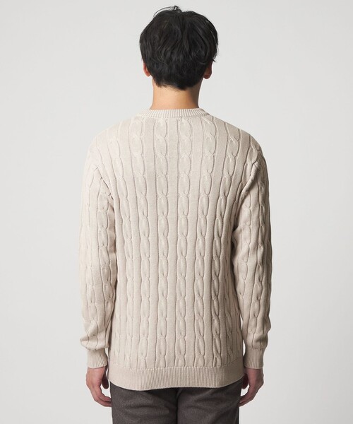 A DAY IN THE LIFE UNITED ARROWS(アデイインザライフユナイテッドアローズ)の「ケーブルニット-ウォッシャブル-<A DAY IN THE LIFE>(ニット/セーター・メンズ・ネイビー/ナチュラル/ワイン・L/M/S)」の9枚目の写真