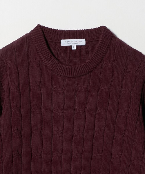 A DAY IN THE LIFE UNITED ARROWS(アデイインザライフユナイテッドアローズ)の「ケーブルニット-ウォッシャブル-<A DAY IN THE LIFE>(ニット/セーター・メンズ・ネイビー/ナチュラル/ワイン・L/M/S)」の11枚目の写真