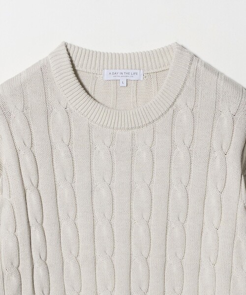 A DAY IN THE LIFE UNITED ARROWS(アデイインザライフユナイテッドアローズ)の「ケーブルニット-ウォッシャブル-<A DAY IN THE LIFE>(ニット/セーター・メンズ・ネイビー/ナチュラル/ワイン・L/M/S)」の20枚目の写真