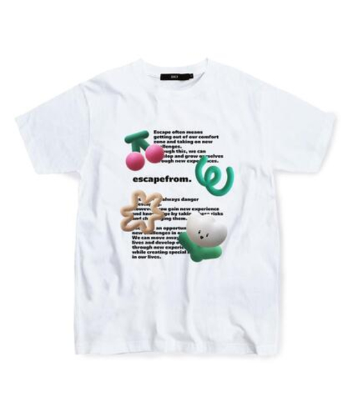 ESCAPEFROM(エスケープフロム)の「3DフラワープリントTシャツホワイト(Tシャツ/カットソー・レディース・その他・SMALL/MEDIUM/LARGE)」の2枚目の写真