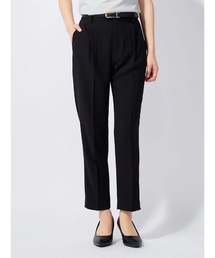 Perfect Suit FActory | バックサテンジョーゼット　テーパードパンツ【マシンウォッシャブル】【ウエストゴム】（セットアップ）(スラックス)