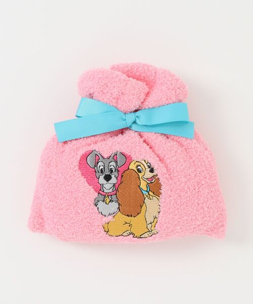 Disney(ディズニー)の「【 Disney 】 もこもこ靴下 in 巾着 25W11(ソックス/靴下・レディース・ネイビー/ライトピンク/グレー/イエロー・FREE)」の5枚目の写真