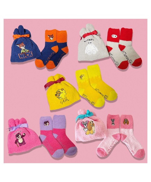Disney(ディズニー)の「【 Disney 】 もこもこ靴下 in 巾着 25W11(ソックス/靴下・レディース・ネイビー/ライトピンク/グレー/イエロー・FREE)」の22枚目の写真