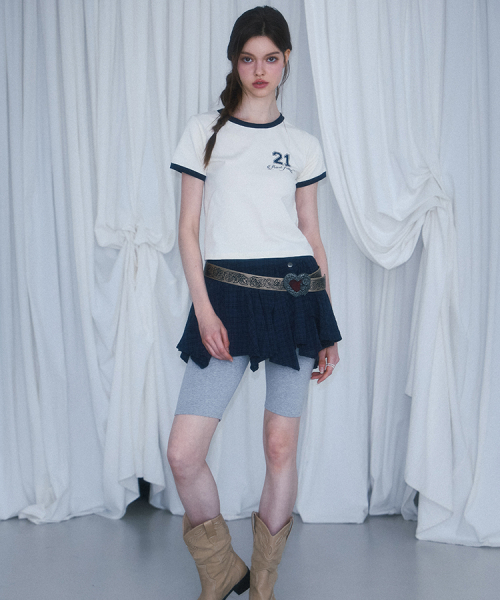 ROSEFRANTZ（ロゼフランツ）の「Check Drop Mini Skirt [Navy]（スカート・レディース・ネイビー・SMALL/MEDIUM）」の3枚目の写真