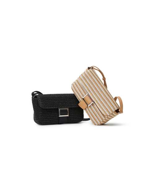 LAP(ラップ)の「RATTAN BAGUETTE BAG AR7AB441(ショルダーバッグ・レディース・ブラック/ベージュ・FREE)」の10枚目の写真