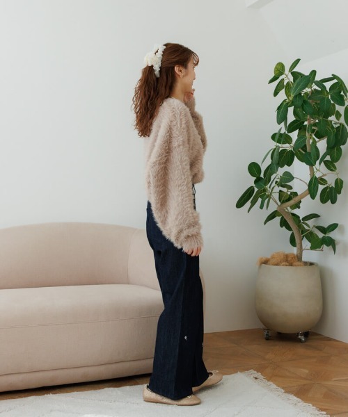 flower(フラワー)の「スノーフラワーデニム(デニムパンツ・レディース・ネイビー/ブラック・SMALL/MEDIUM)」の14枚目の写真