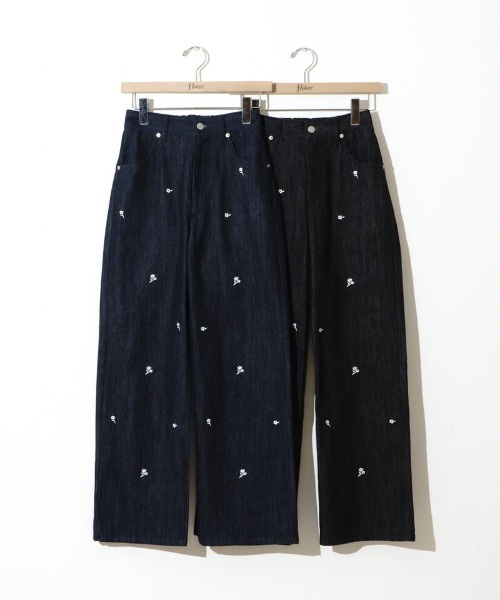 flower(フラワー)の「スノーフラワーデニム(デニムパンツ・レディース・ネイビー/ブラック・SMALL/MEDIUM)」の21枚目の写真
