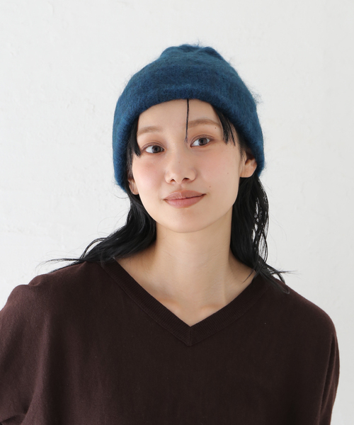 IENA（イエナ）の「SAYAKA DAVIS/サヤカデイヴィス Ribbed Mohair Knit ニット帽 VKT204-MK（ニットキャップ/ビーニー・レディース・イエロー/ブルー・FREE）」の9枚目の写真