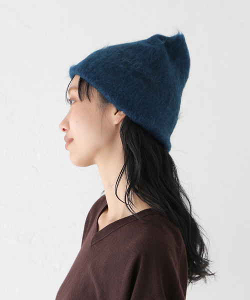 IENA（イエナ）の「SAYAKA DAVIS/サヤカデイヴィス Ribbed Mohair Knit ニット帽 VKT204-MK（ニットキャップ/ビーニー・レディース・イエロー/ブルー・FREE）」の10枚目の写真