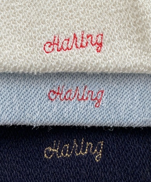 CANAL JEAN(キャナルジーン)の「HARING 裏使い刺繍ジョガーパンツ(スウェットパンツ・レディース・クリーム/ネイビー/サックスブルー・ONE SIZE)」の21枚目の写真