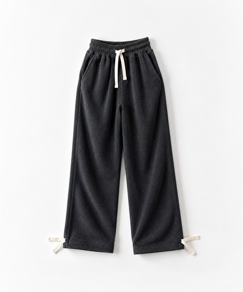 CANAL JEAN(キャナルジーン)の「HARING 裏使い刺繍ジョガーパンツ(スウェットパンツ・レディース・クリーム/ネイビー/サックスブルー/スミクロ・ONE SIZE)」の6枚目の写真