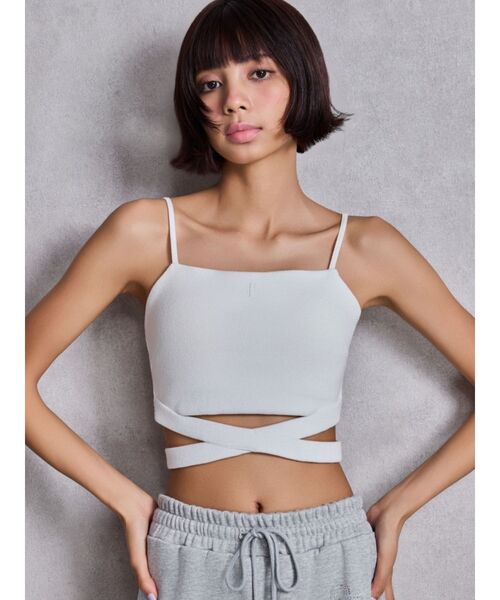 GYDA(ジェイダ)の「【WEB限定!!】CROSS POINTウエストクロスビスチェ(キャミソール・レディース・オフホワイト/ブラック・FREE)」の21枚目の写真