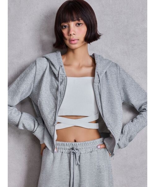 GYDA(ジェイダ)の「【WEB限定!!】CROSS POINTウエストクロスビスチェ(キャミソール・レディース・オフホワイト/ブラック・FREE)」の5枚目の写真