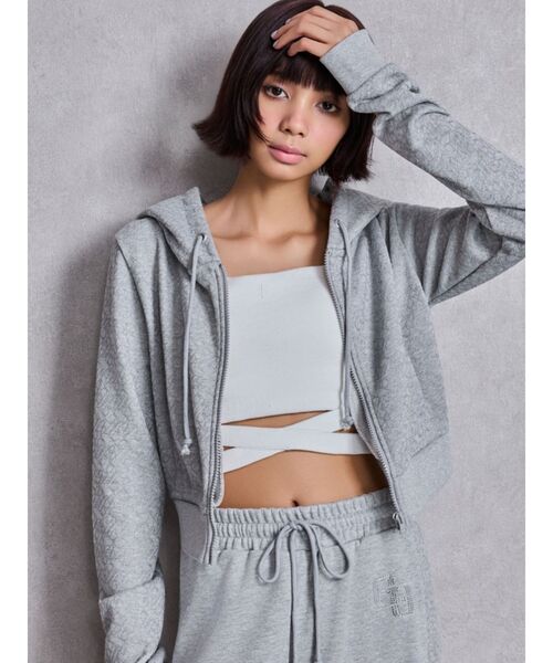 GYDA(ジェイダ)の「【WEB限定!!】CROSS POINTウエストクロスビスチェ(キャミソール・レディース・オフホワイト/ブラック・FREE)」の6枚目の写真