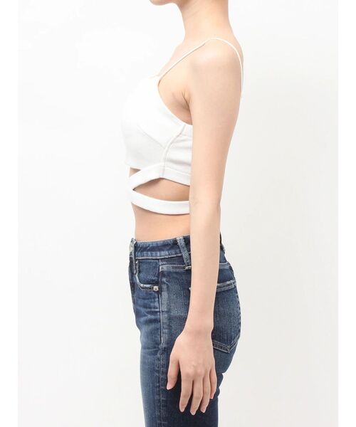 GYDA(ジェイダ)の「【WEB限定!!】CROSS POINTウエストクロスビスチェ(キャミソール・レディース・オフホワイト/ブラック・FREE)」の9枚目の写真