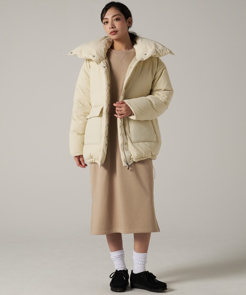 Eddie Bauer（エディーバウアー）の「パフィーネック ダウンジャケット（ダウンジャケット/コート・レディース・オフホワイト/ブラック・M/S/XL/L）」の8枚目の写真