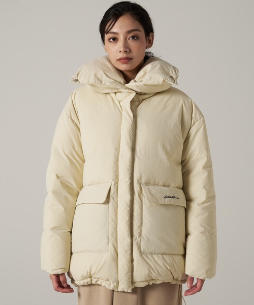 Eddie Bauer（エディーバウアー）の「パフィーネック ダウンジャケット（ダウンジャケット/コート・レディース・オフホワイト/ブラック・M/S/XL/L）」の12枚目の写真