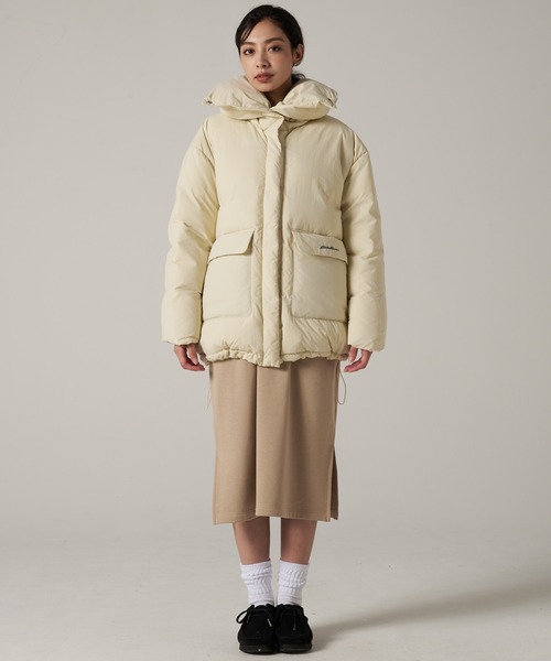 Eddie Bauer（エディーバウアー）の「パフィーネック ダウンジャケット（ダウンジャケット/コート・レディース・オフホワイト/ブラック・M/S/XL/L）」の7枚目の写真