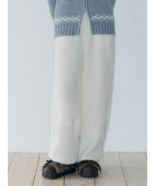 ETMON（エトモン）の「Fur Banding Pants, Ivory（その他パンツ・レディース・その他・F）」の2枚目の写真