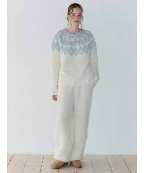 ETMON（エトモン）の「Fur Banding Pants, Ivory（その他パンツ・レディース・その他・F）」の4枚目の写真