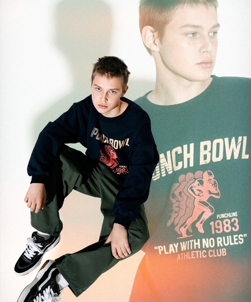 NO NEED（ノーニード）の「【PUNCHLINE】Punchball Sweatshirt/JUMT9210（スウェット・メンズ・ネイビー/クリーム/グレー・LL/L/M/3L）」の3枚目の写真